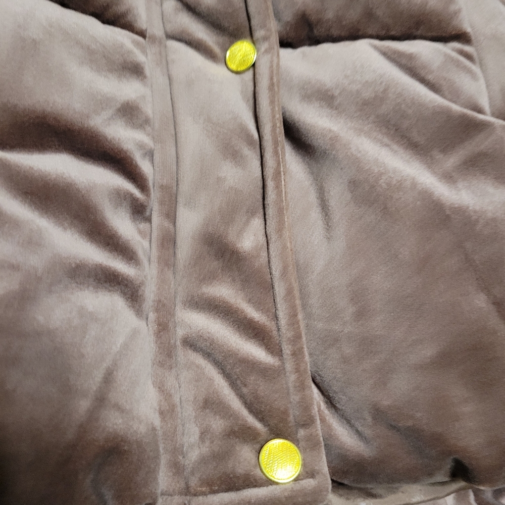 Velvet Puffer Jacket Isaac Mizrahi Small Large - Picture 10 of 16